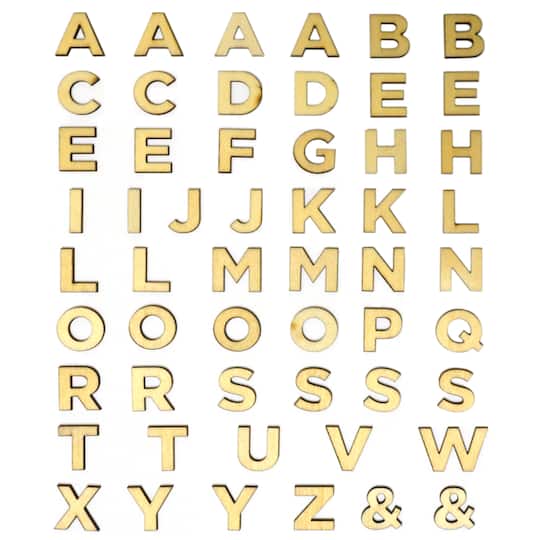 12 Packs: 54 ct. (648 total) 3/4" Wood Block Letters by Make Market®